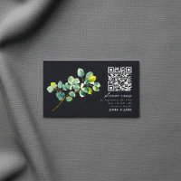Eucalyptus branch, dark wedding rsvp enclosure