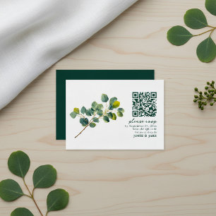 Eucalyptus branch leaves wedding rsvp enclosure card