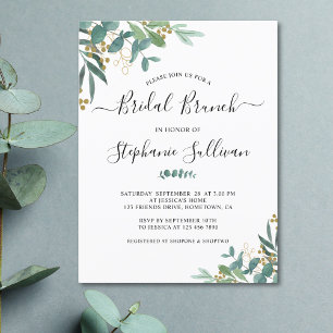 Eucalyptus Bridal Brunch Invitation Postcard