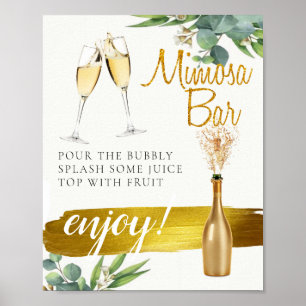 Eucalyptus Bridal Brunch Mimosa Bar Sign