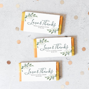 Eucalyptus Bridal Shower Candy Bar Wrapper