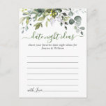 Eucalyptus Bridal Shower Date Night Ideas Card<br><div class="desc">For further customisation,  please click the "customise further" link and use our design tool to modify this template. 
If you need help or matching items,  please contact me.</div>