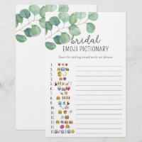 Eucalyptus - bridal shower emoji pictionary game