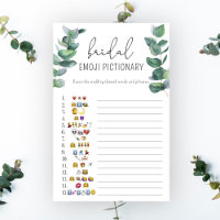 Eucalyptus - bridal shower emoji pictionary game