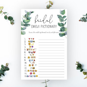 Eucalyptus - bridal shower emoji pictionary game