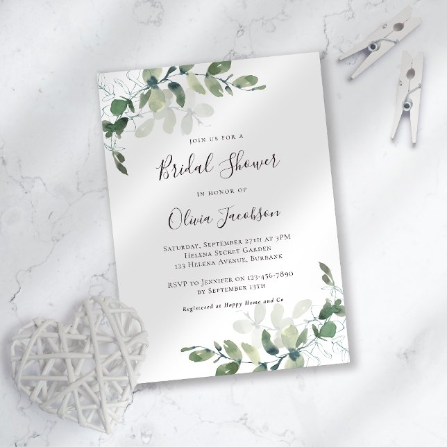 Eucalyptus Bridal Shower Invitation (Creator Uploaded)
