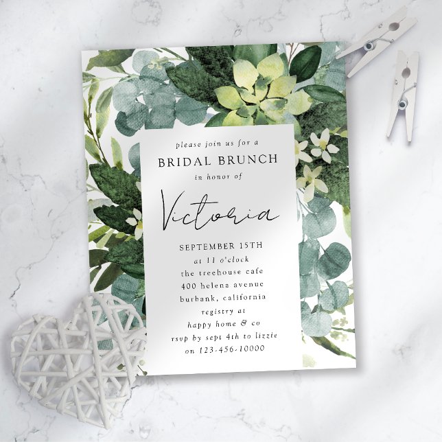 Eucalyptus Bridal Shower Invitation (Creator Uploaded)