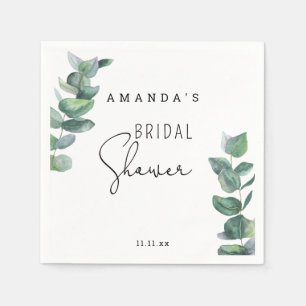 Eucalyptus - bridal shower  napkin
