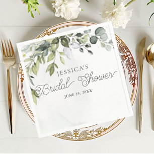 Eucalyptus Bridal Shower Napkins 