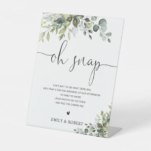 Eucalyptus Bridal Shower Oh Snap Sign