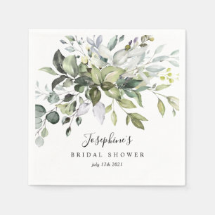 Eucalyptus Bridal Shower Paper Napkin