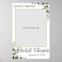 Eucalyptus Bridal Shower Photo Prop Poster