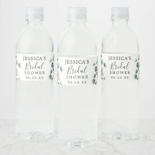 Eucalyptus Bridal Shower Water Bottle Labels