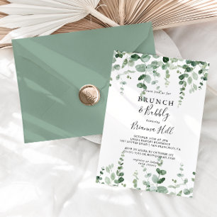 Eucalyptus Brunch and Bubbly Bridal Shower Invitation
