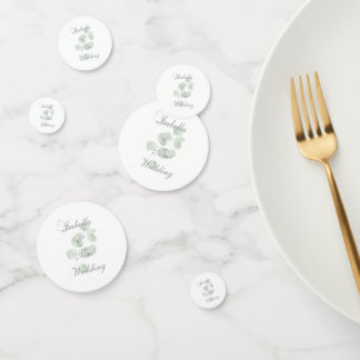 Eucalyptus & Butterfly Botanical Wedding Table Confetti