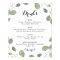 Eucalyptus Calligraphy Wedding Drinks Menu Sign