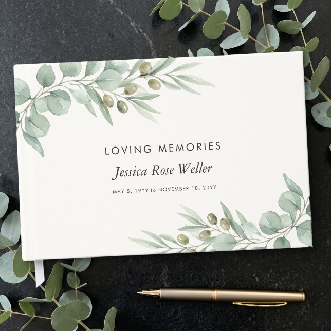 Eucalyptus Celebration of Life Guest Book (Guest Book from the Eucalyptus Celebration of Life collection by Darling & May)