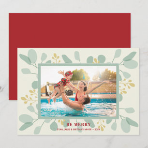 Eucalyptus Christmas Photo Holiday Card