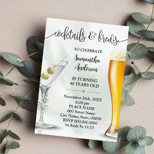 Eucalyptus Cocktails & Brews Couples Shower Invitation
