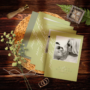 Eucalyptus Colour Tones Wedding Green ID901 Save The Date