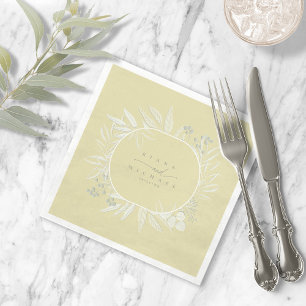 Eucalyptus Colour Tones Wreath Yellow ID901 Napkin