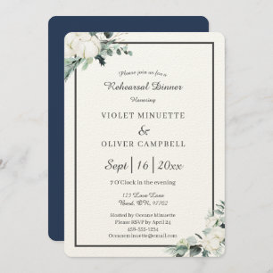 Eucalyptus Cotton   Felt Ecru v2 Rehearsal Dinner Invitation