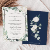 Eucalyptus Cotton | Felt Ecru Wedding Invitation