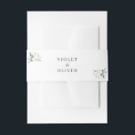 Eucalyptus Cotton | White Modern Wedding Invitation Belly Band<br><div class="desc">This eucalyptus cotton white modern wedding invitation belly band is perfect for your modern wedding. This design features eucalyptus greenery with white cotton fluffs on a white and navy background and black calligraphy script in a modern classic traditional layout. Please feel free to reach out to us with any questions...</div>