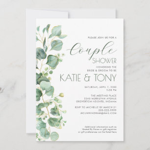 Eucalyptus Couple Shower Invitation