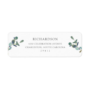 Eucalyptus Crest   Simple Watercolor Wedding