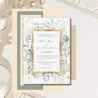 Eucalyptus Daisies Gold Elegant Wedding