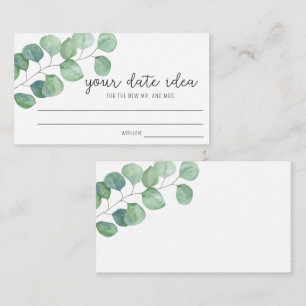Eucalyptus - Date night ideas \ Date jar Enclosure Card