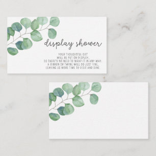 Eucalyptus - Display Shower Enclosure Card