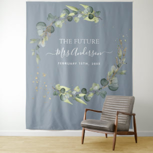 Eucalyptus Dusty Blue Future Mrs. Backdrop Tapestry