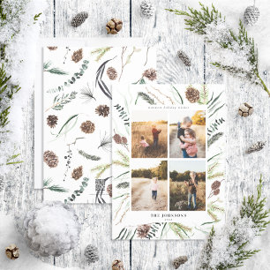 Eucalyptus Dusty Winter Botanicals 4 Photo Holiday Card