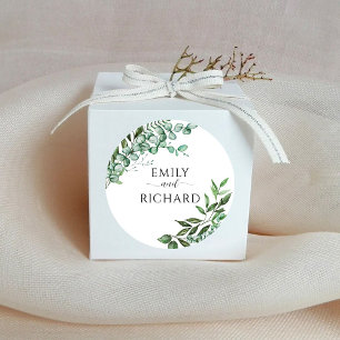 Eucalyptus Elegant Classic Round Sticker