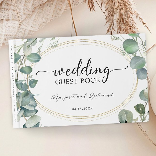 Eucalyptus Elegant Greenery Wedding Guest Book (Creator Uploaded)