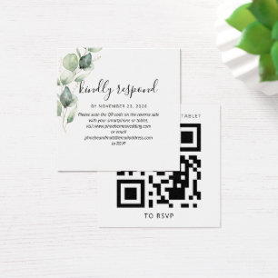 Eucalyptus Elegant QR Code Wedding Website RSVP