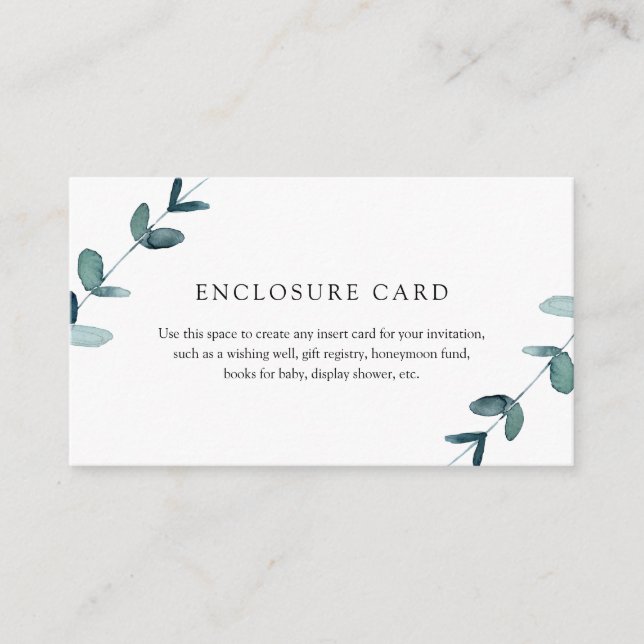 Eucalyptus Enclosure Card (Front)