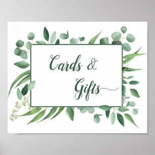 Eucalyptus Envy 8x10 Cards and Gifts Wedding Sign
