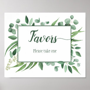 Eucalyptus Envy 8x10 Favours Wedding Sign