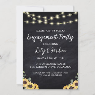 Eucalyptus fall engagement party invitations