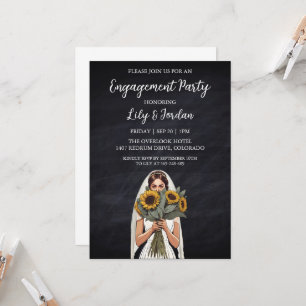 Eucalyptus fall engagement party invitations