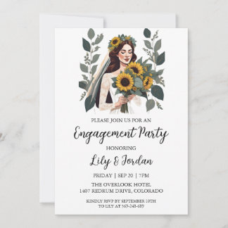 Eucalyptus fall engagement party invitations