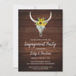 Eucalyptus fall engagement party invitations