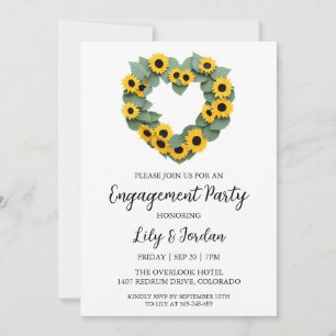 Eucalyptus fall engagement party invitations