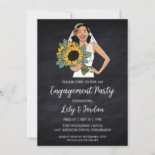 Eucalyptus fall engagement party invitations