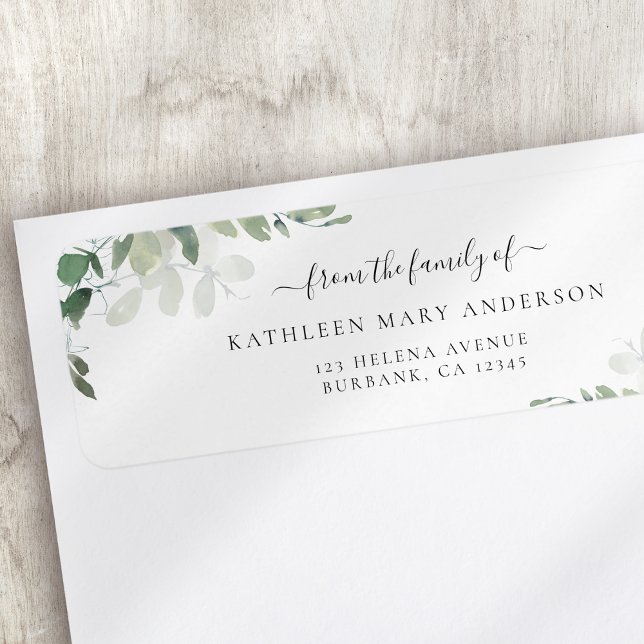 Eucalyptus Family Funeral Return Address (Creator Uploaded)