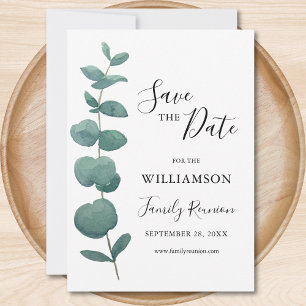 Eucalyptus Family Reunion Save the Date Invitation