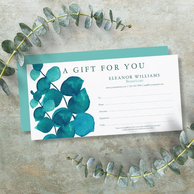 Eucalyptus Floral Customer Gift Certificate (Eucalyptus Floral Customer Gift Certificate)